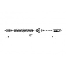1 987 482 382 BOSCH Тросик, cтояночный тормоз
