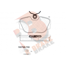 RB0766-700 R BRAKE Комплект гальмівних колодок дисковий гальм