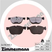 24170.995.1 ZIMMERMANN Комплект гальмівних колодок дисковий гальм