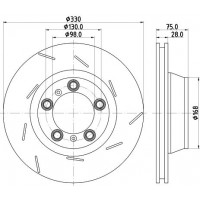 8DD 355 133-601 HELLA Гальмівний диск