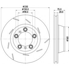 8DD 355 133-601 HELLA Гальмівний диск