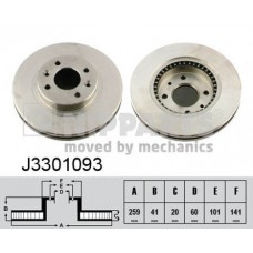 J3301093 NIPPARTS Гальмівний диск