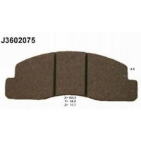 J3602075 NIPPARTS Комплект гальмівних колодок дисковий гальм