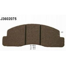 J3602075 NIPPARTS Комплект гальмівних колодок дисковий гальм