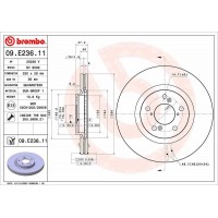 09.E236.11 BREMBO Гальмівний диск