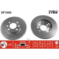 DF1609 TRW Гальмівний диск