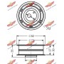 03.002 AUTOKIT Натяжний ролик ремінь ГРМ