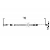 1 987 482 632 BOSCH Тросик, cтояночный тормоз