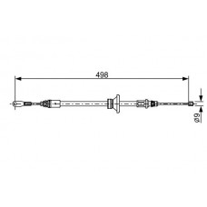 1 987 482 632 BOSCH Тросик, cтояночный тормоз
