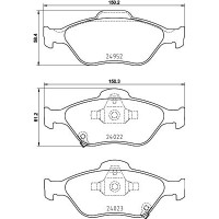 P 83 159 BREMBO Комплект гальмівних колодок дисковий гальм