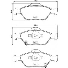 P 83 159 BREMBO Комплект гальмівних колодок дисковий гальм