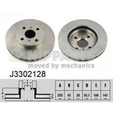 J3302128 NIPPARTS Гальмівний диск