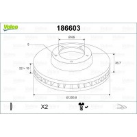 186603 VALEO Гальмівний диск