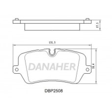 DBP2508 DANAHER Комплект гальмівних колодок дисковий гальм
