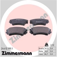 24412.190.1 ZIMMERMANN Комплект гальмівних колодок дисковий гальм