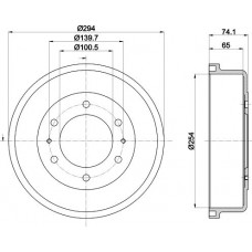 8DT 355 301-541 HELLA PAGID Гальмівний барабан