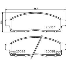 P 54 055 BREMBO Комплект гальмівних колодок дисковий гальм