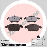 24123.900.1 ZIMMERMANN Комплект гальмівних колодок дисковий гальм