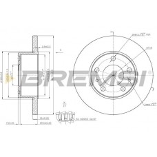 CD5196S BREMSI Гальмівний диск