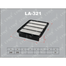 Повітряний фільтр LYNXauto LA-321
