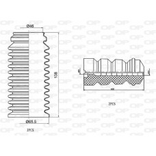 DCK5076.04 OPEN PARTS Пилозахисний комплект амортизатор