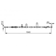 1 987 482 852 BOSCH Тросик, cтояночный тормоз