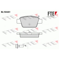 BL1844A1 FTE Комплект гальмівних колодок дисковий гальм