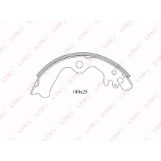 BS-5701 LYNXauto Комплект гальмівних колодок