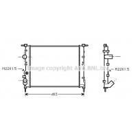 RTA2197 AVA QUALITY COOLING Радіатор охолодження двигуна