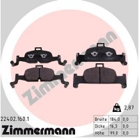 22402.160.1 ZIMMERMANN Комплект гальмівних колодок дисковий гальм