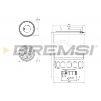 FE0047 BREMSI Паливний фільтр