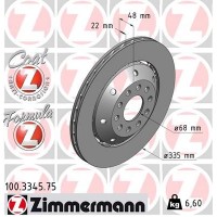 100.3345.75 ZIMMERMANN Гальмівний диск