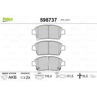598737 VALEO Комплект гальмівних колодок дисковий гальм