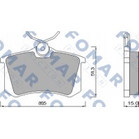 FO 465381 FOMAR Friction КомплеК т гальмівних колодок, дискове гальмо