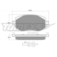 TX 18-33 TOMEX Brakes Комплект гальмівних колодок дисковий гальм