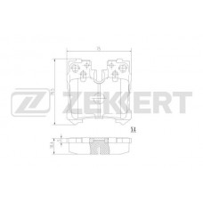 BS-2968 ZEKKERT Комплект гальмівних колодок дисковий гальм