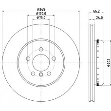 8DD 355 120-851 HELLA Гальмівний диск