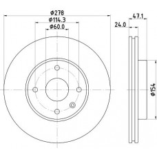 8DD 355 117-061 HELLA Гальмівний диск