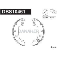 DBS10461 DANAHER Комплект гальмівних колодок