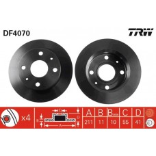 DF4070 TRW Гальмівний диск
