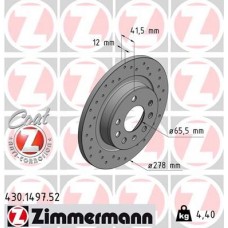 430.1497.52 ZIMMERMANN Гальмівний диск