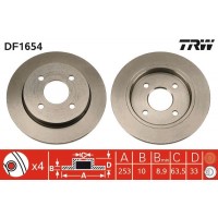 DF1654 TRW Гальмівний диск