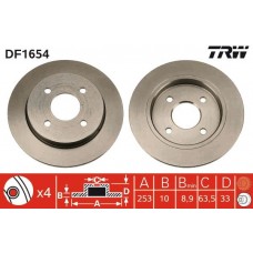 DF1654 TRW Гальмівний диск