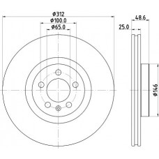 8DD 355 132-011 HELLA Гальмівний диск