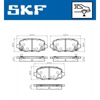 VKBP 90569 A SKF Комплект гальмівних колодок дисковий гальм