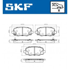 VKBP 90569 A SKF Комплект гальмівних колодок дисковий гальм