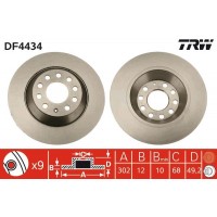 DF4434 TRW Гальмівний диск