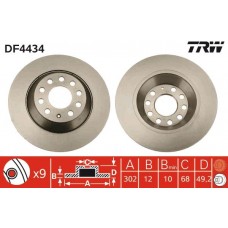 DF4434 TRW Гальмівний диск