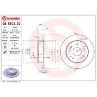 08.5803.30 BREMBO Гальмівний диск