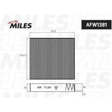 AFW1381 MILES Фільтр повітря у внутрішньому просторі